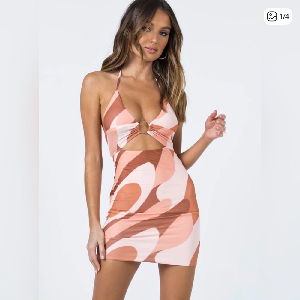 Princess Polly Bennie Pink & Rust Mini Dress